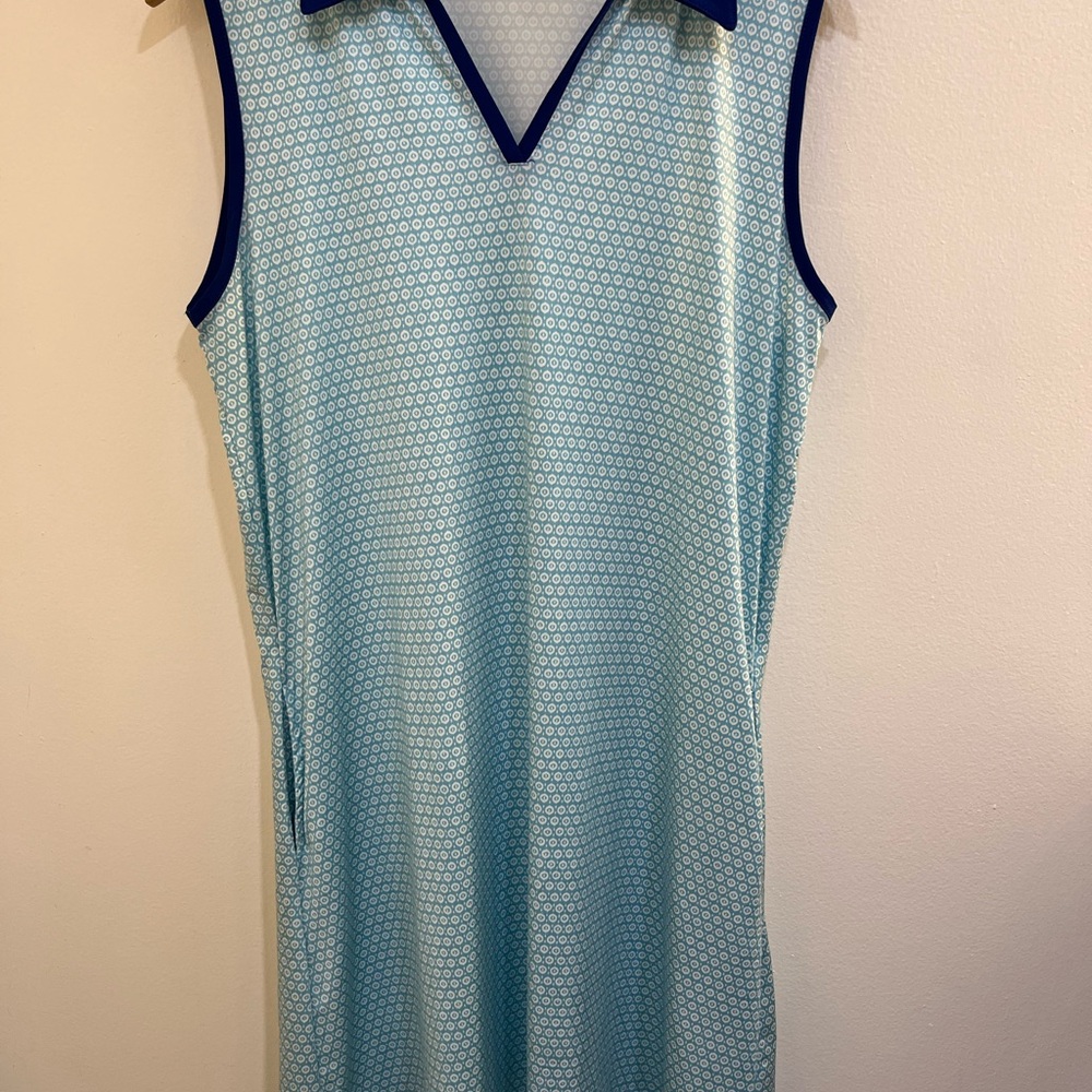 Court Haley Women’s Golf Sleeveless Blue Patterned Dress